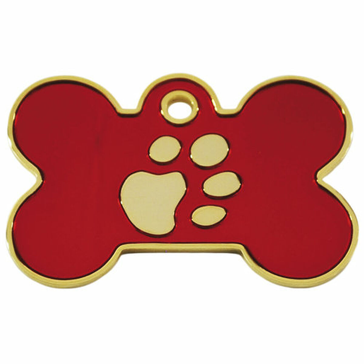 Targhetta per collana Imarc Bone Rosso Dorato